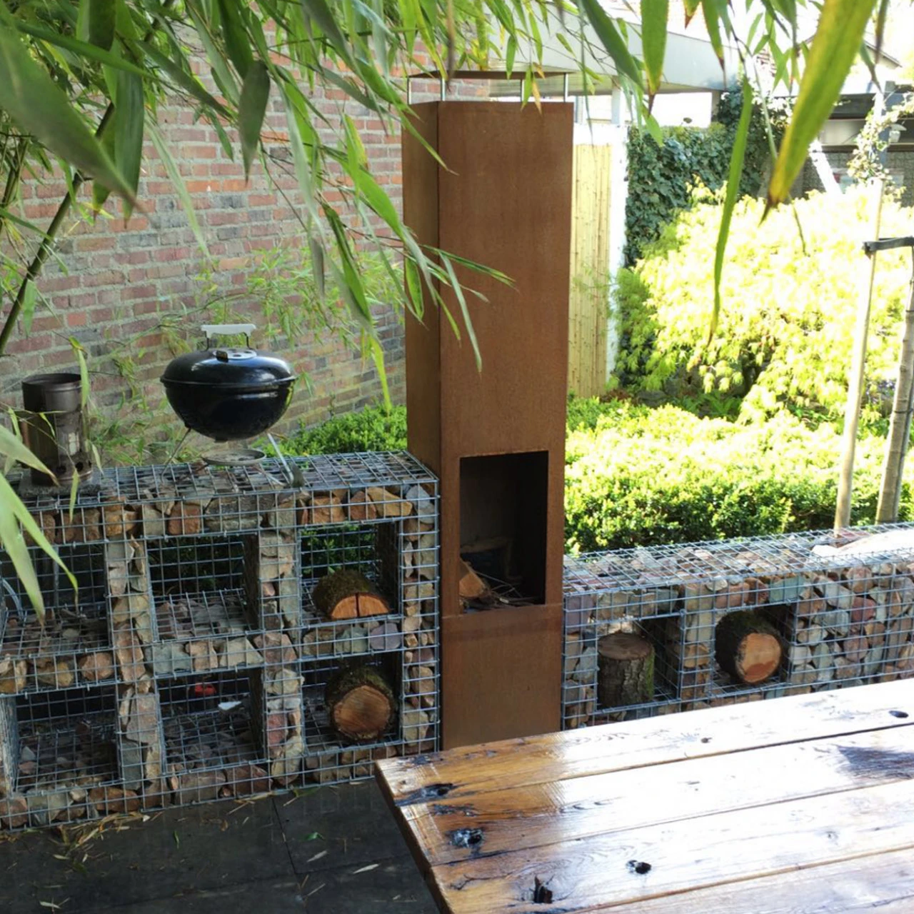 Outdoor/Garten Kamin Feuersäule Amayo XXL In Corten Stahl – Bild 4
