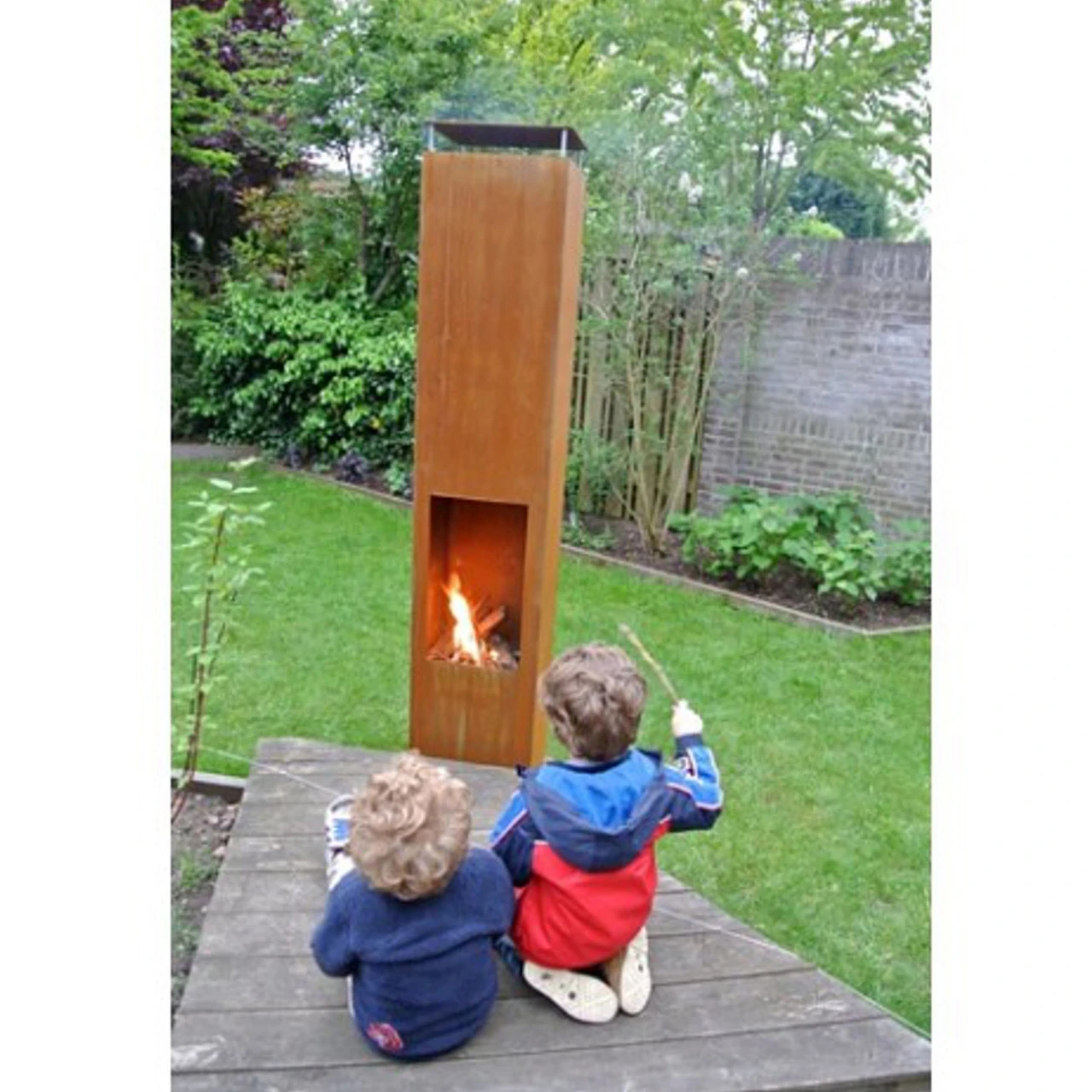 Outdoor/Garten Kamin Feuersäule Amayo XXL In Corten Stahl – Bild 8