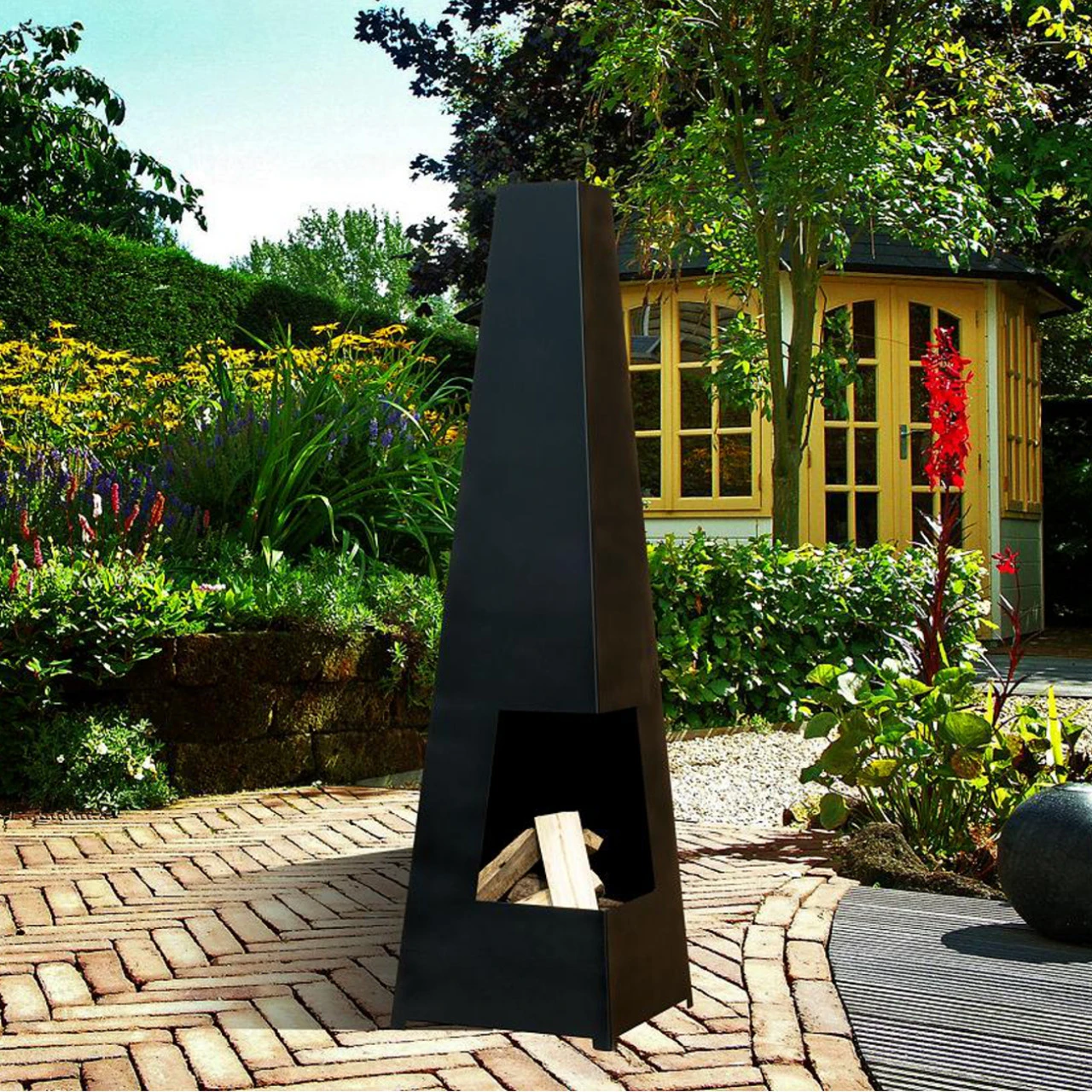 Outdoor/Garten Kamin Chacana Schwarz – Bild 7