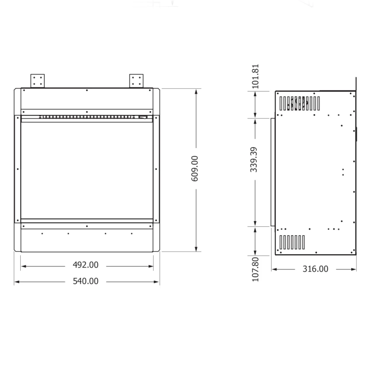 Elektrokamin Club 50E 4in1 Einbaukassette Mit Wärmeleistung – Bild 6
