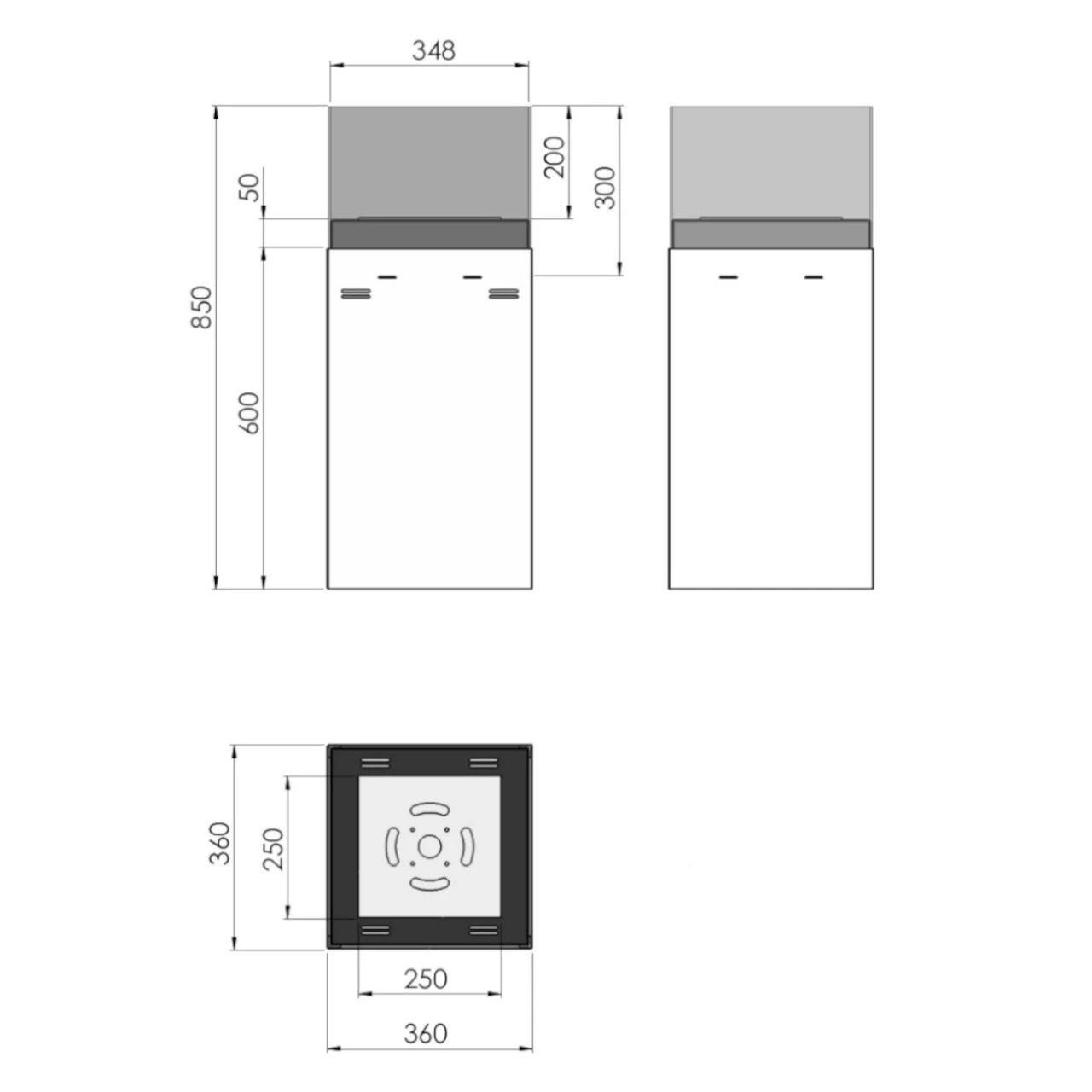 Instand 850 Schwarz Ethanolkamin Feuersäule – Bild 12