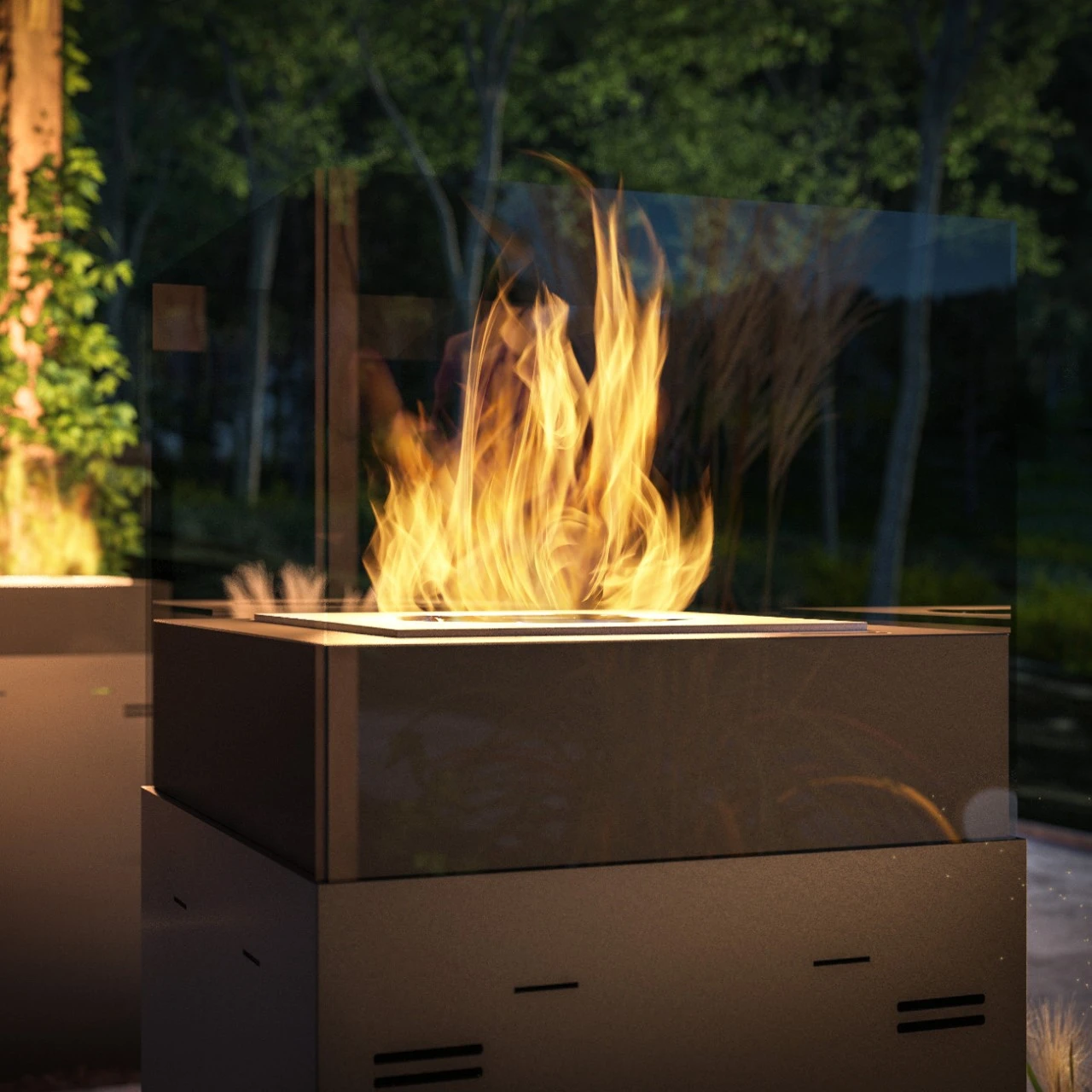 Instand 850 Schwarz Ethanolkamin Feuersäule – Bild 5