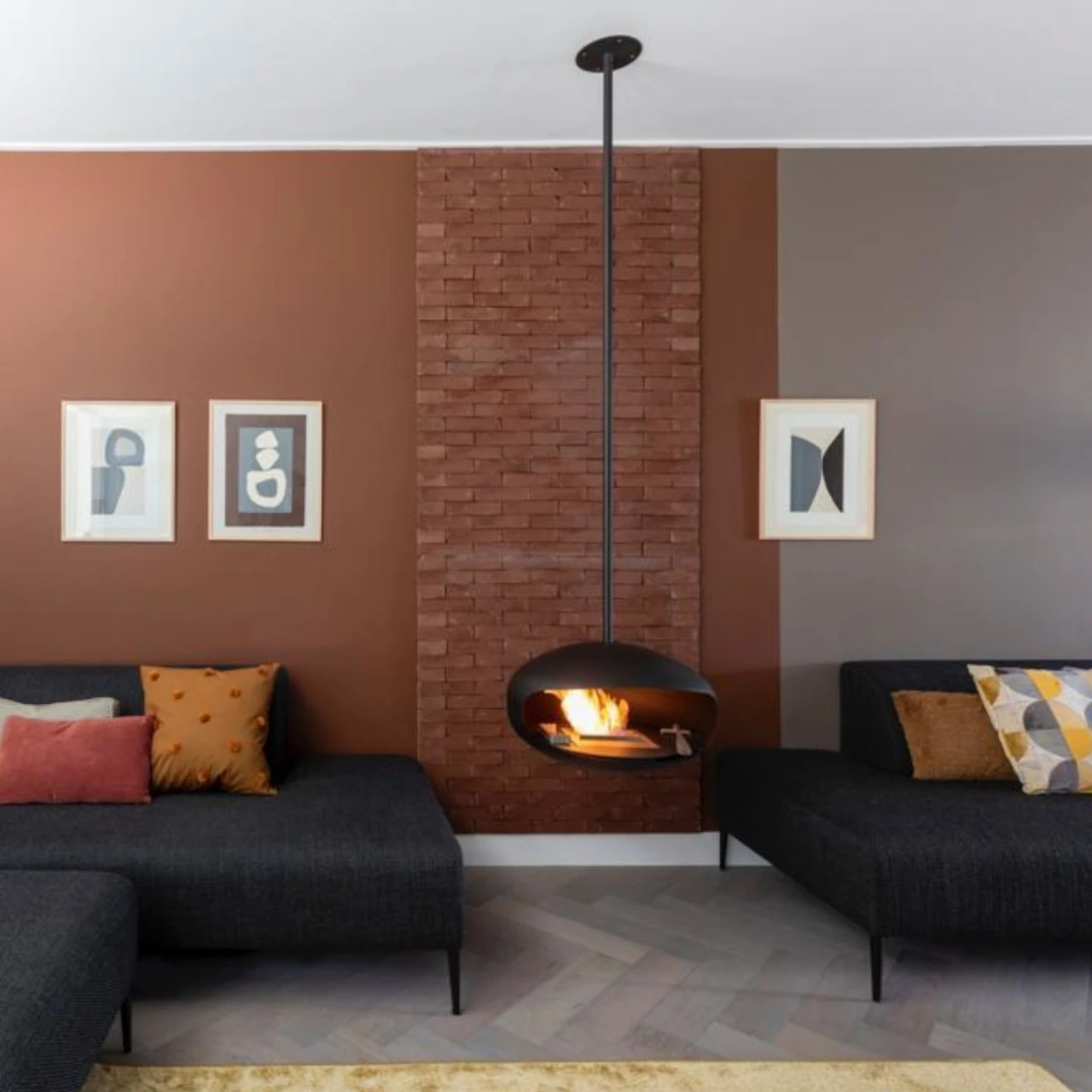 Cocoon Fires AERIS Ethanolkamin Deckenmontage Schwarz – Bild 11