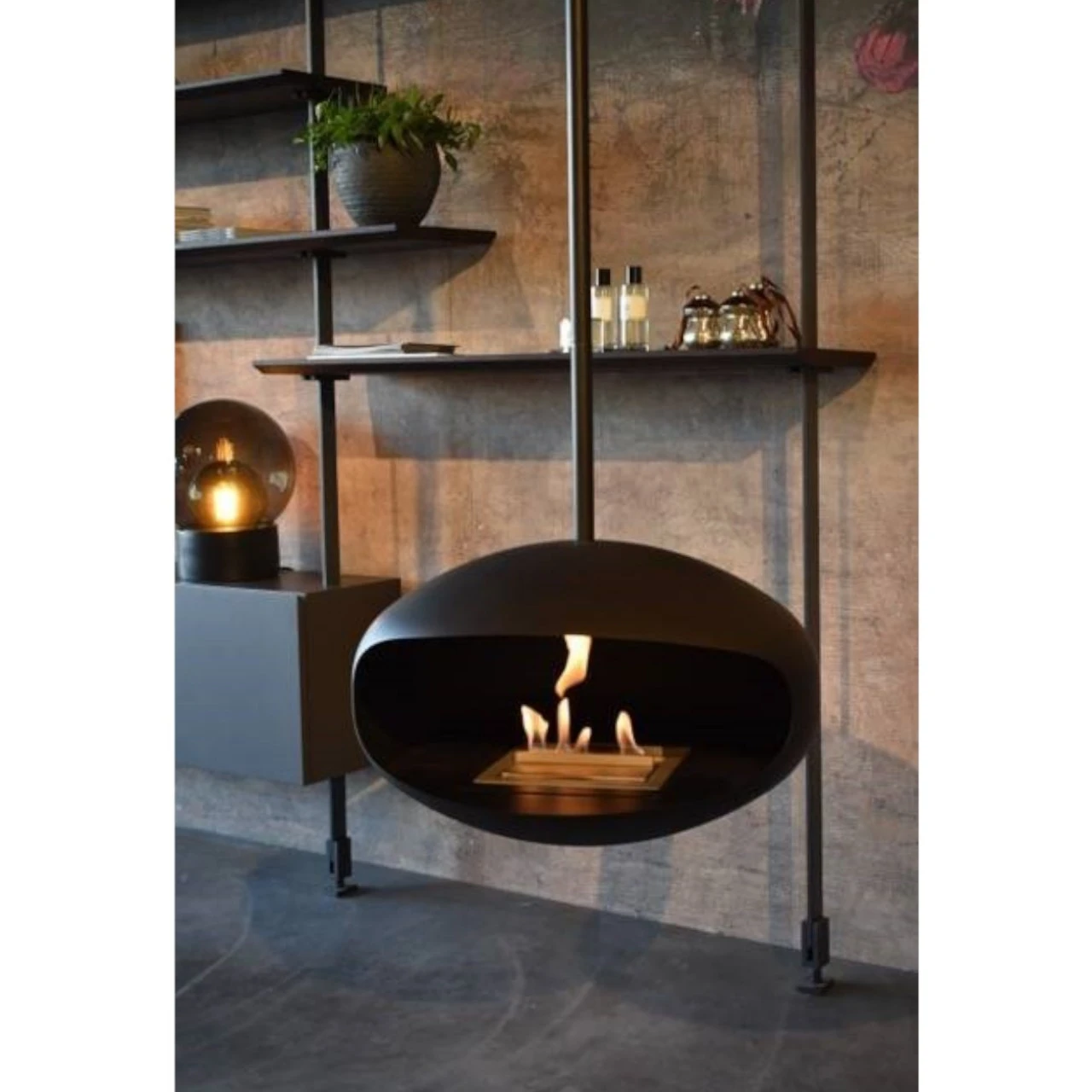 Cocoon Fires AERIS Ethanolkamin Deckenmontage Schwarz – Bild 4