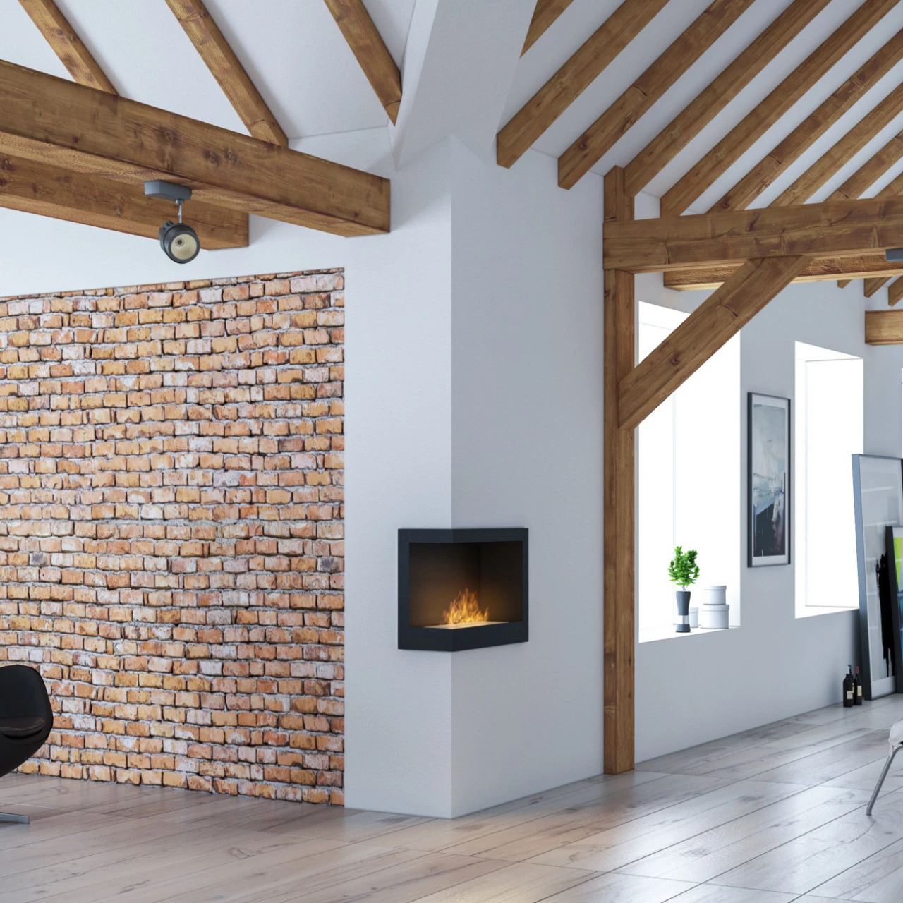 CORNER L600 Ethanolkamin Einbaukassette Ecke Links – Bild 3