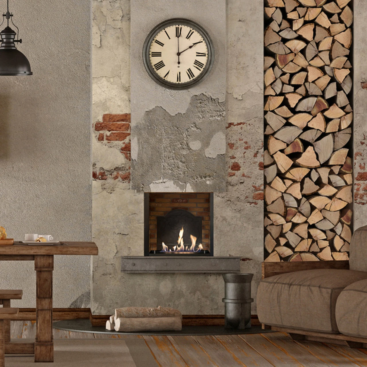 Einbaukasten L Ethanolbrenner 5820B Steindekor Medaillon – Bild 2