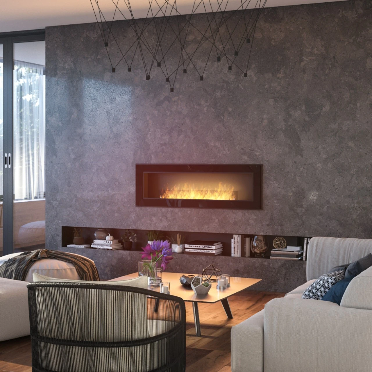 FRAME 1500 Schwarz Ethanolkamin Einbaukassette – Bild 3