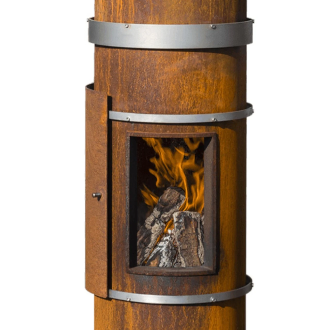 Gartenkamin Feuersäule TOWER Cortenstahl – Bild 5