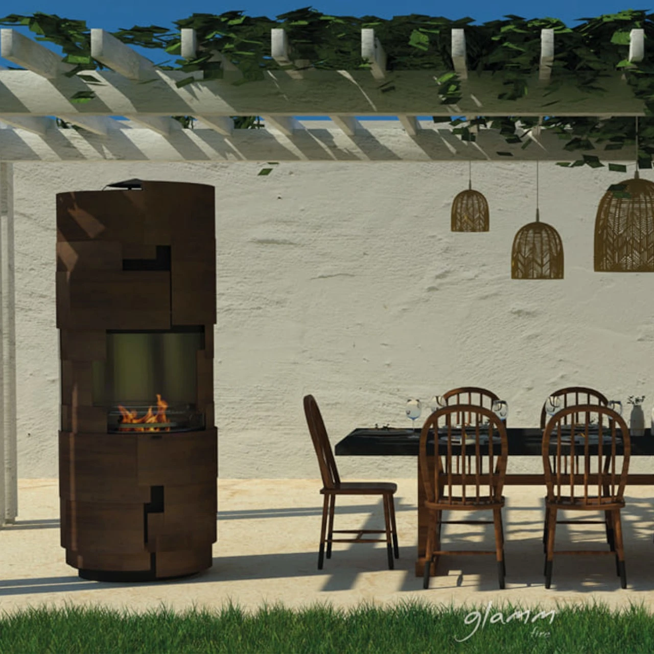 Intermezzo Designer Grill Gartenkamin Cortenstahl – Bild 10