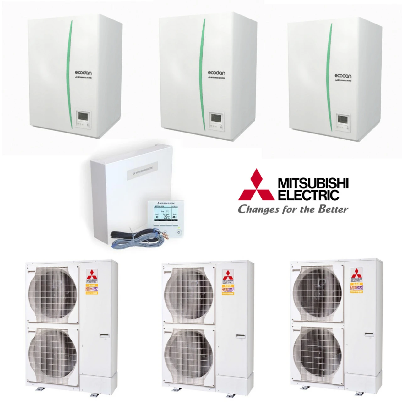 Zubadan Inverter Mit Hydromodul Kaskade Set Mit 69 Kw - Z 3.23 Heizen