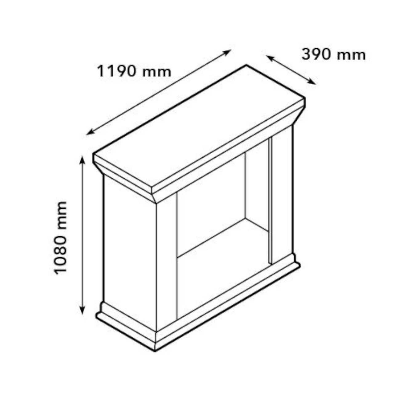 Kos Lucius LED Kamin Naturstein Schwarz – Bild 6