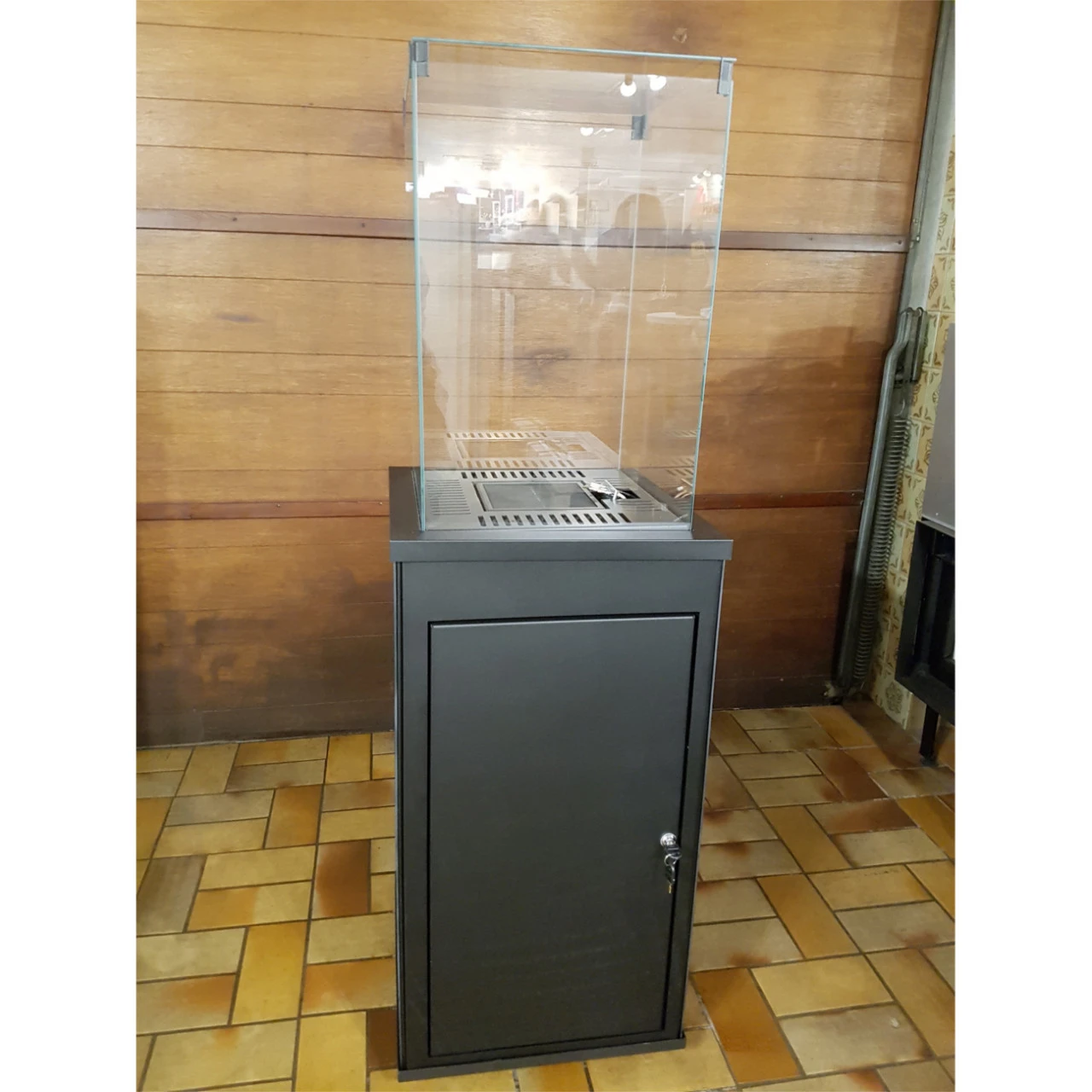 Patio Glas Schwarz Gasheizpilz Gasheizstrahler Gaskamin – Bild 10