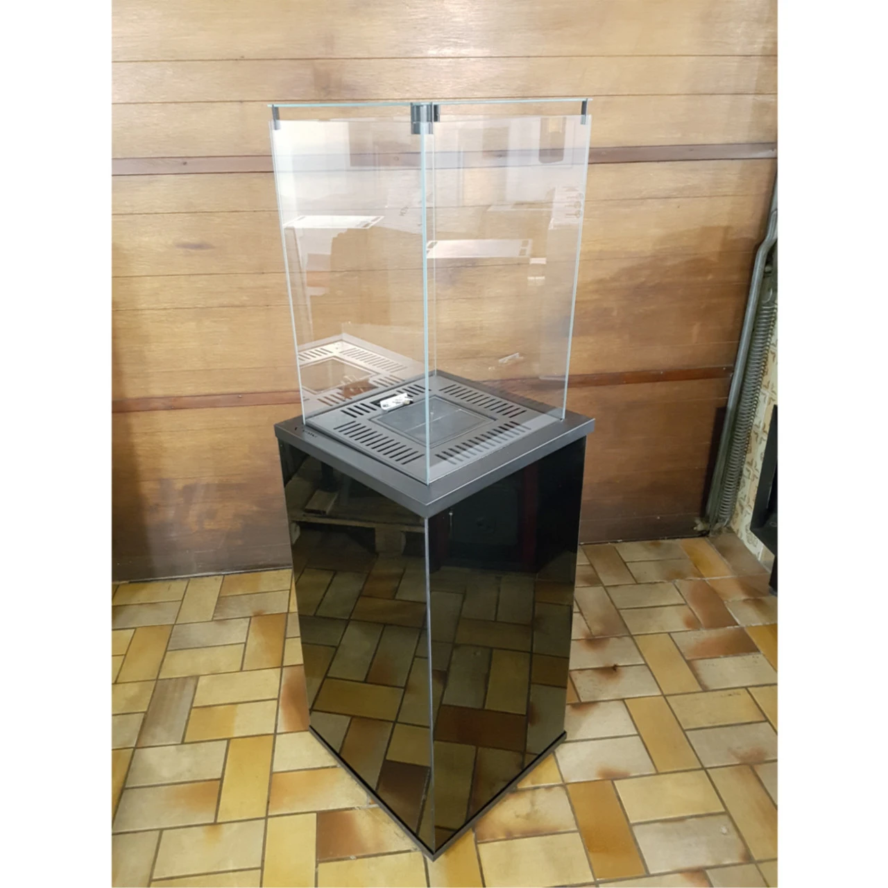 Patio Glas Schwarz Gasheizpilz Gasheizstrahler Gaskamin – Bild 15