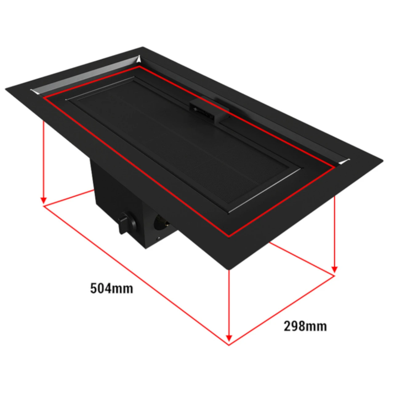 Outdoor Einbau Gaskamin / Heizstrahler 60x39 Mit 13 KW – Bild 4