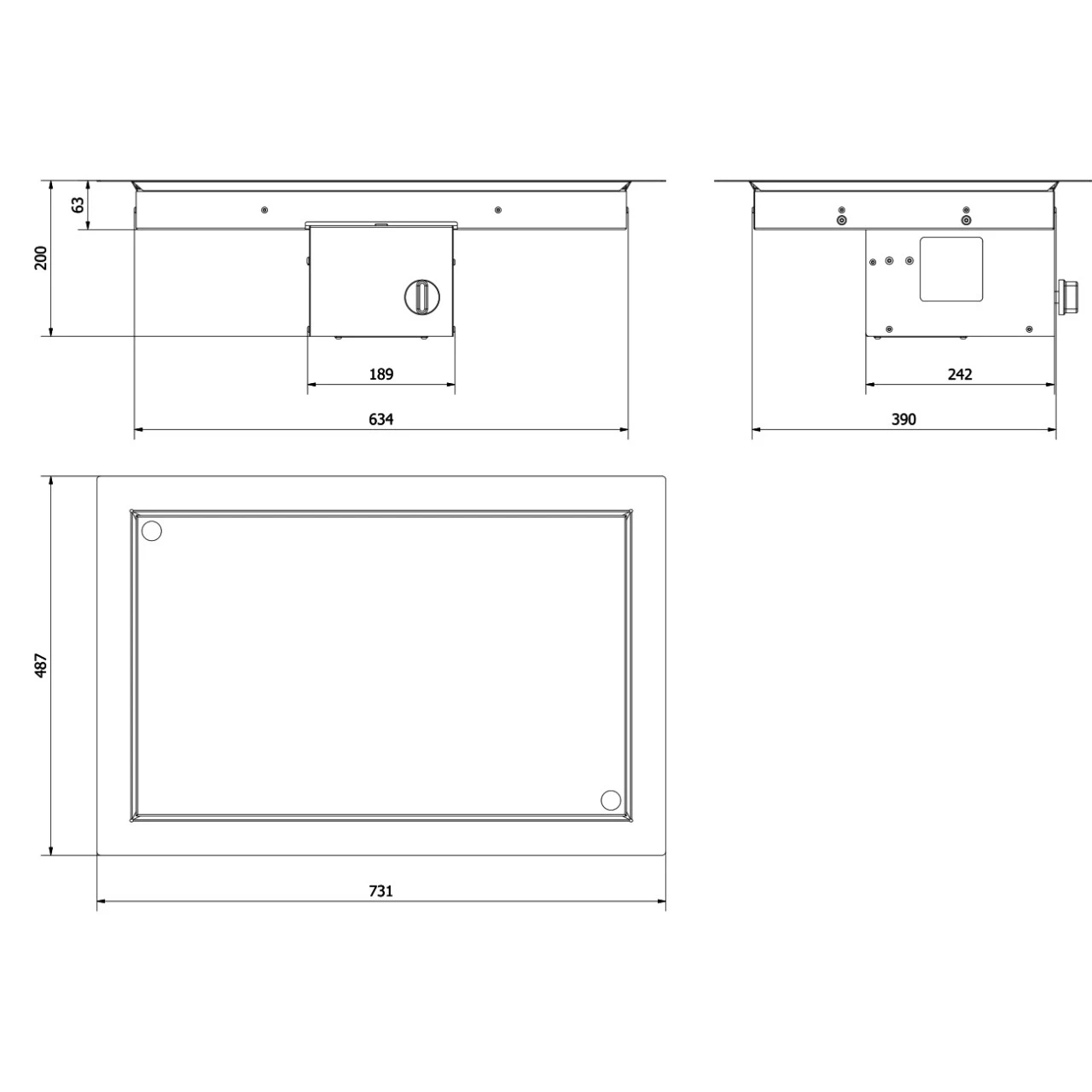 Outdoor Einbau Gaskamin / Heizstrahler 73x48 Mit 13kW – Bild 3
