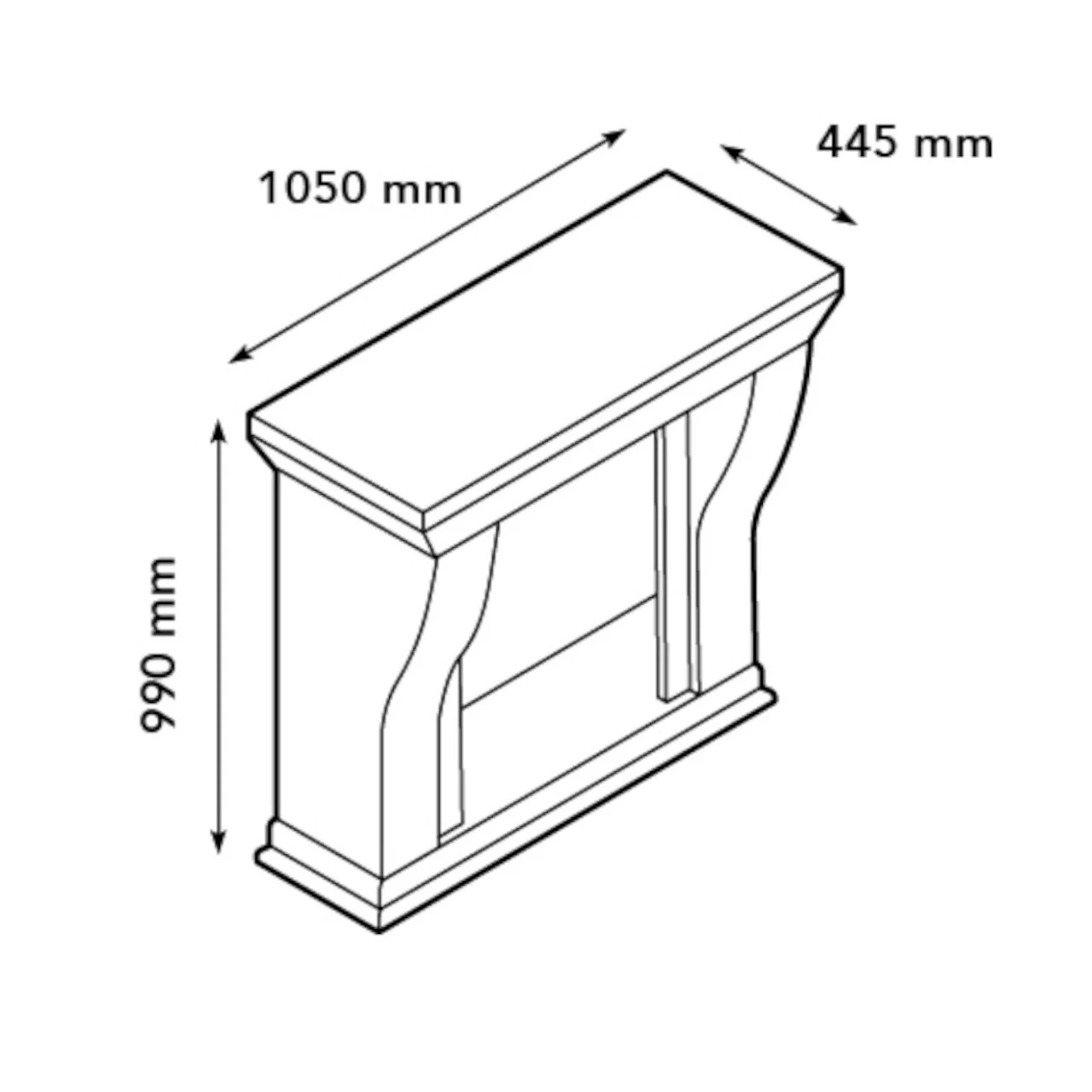 Kreta Mini Levico Naturstein Weiß LED Kamin – Bild 8