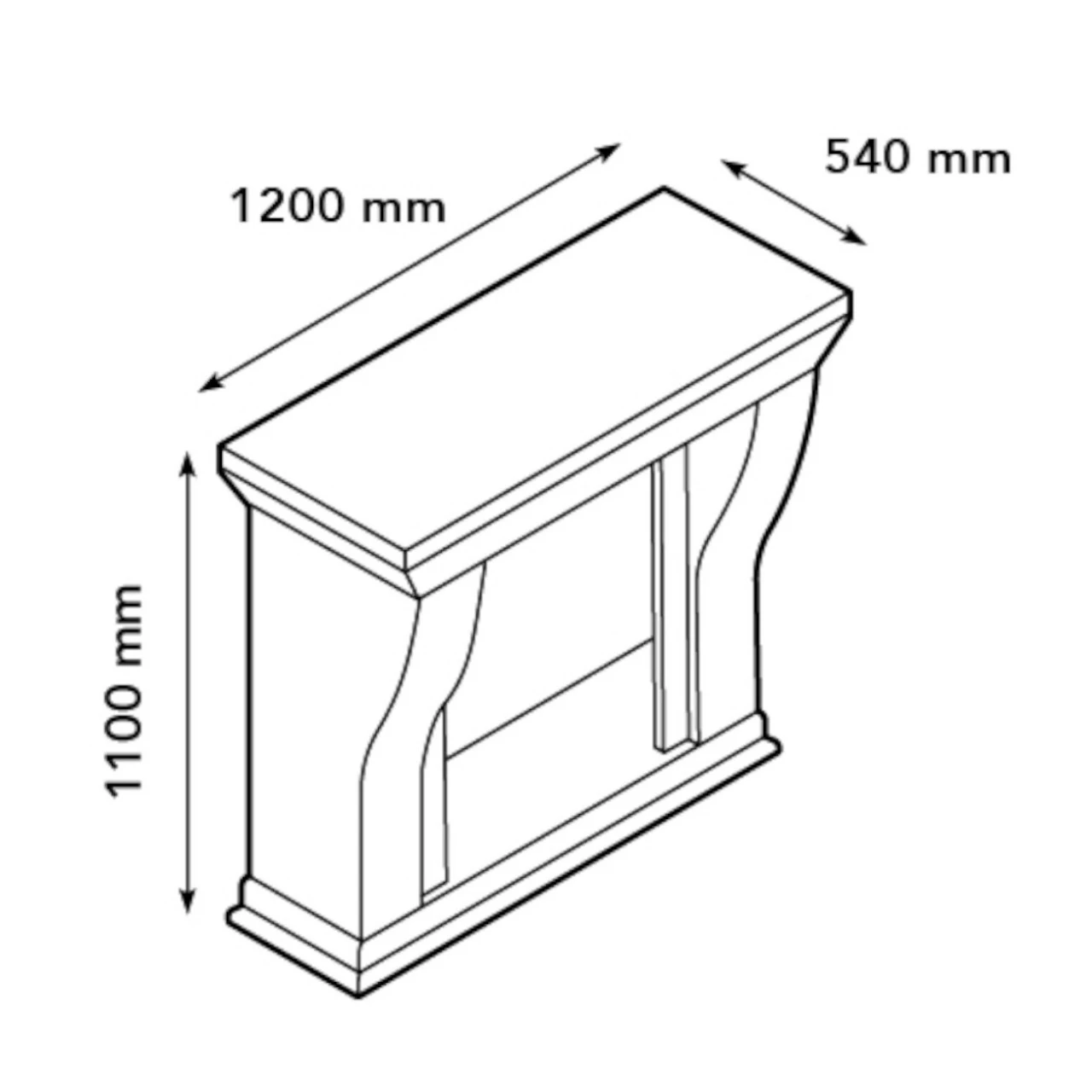 Kreta Levico Naturstein Weiß LED Kamin – Bild 10