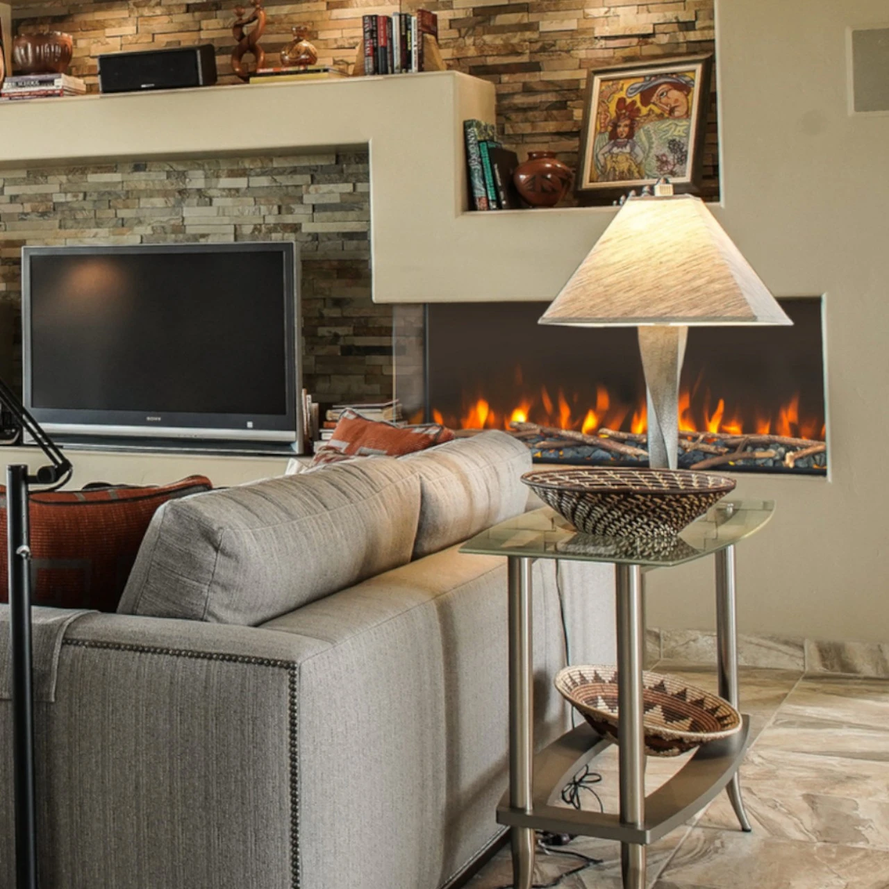 Levico 90 3D LED Kamineinsatz Einbaukamin – Bild 5