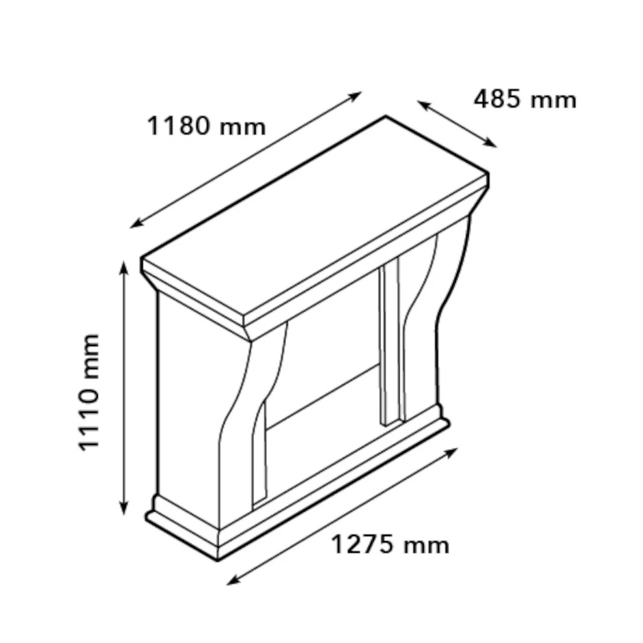 Louis Levico Vintage Weiß Klassischer LED Kamin – Bild 6