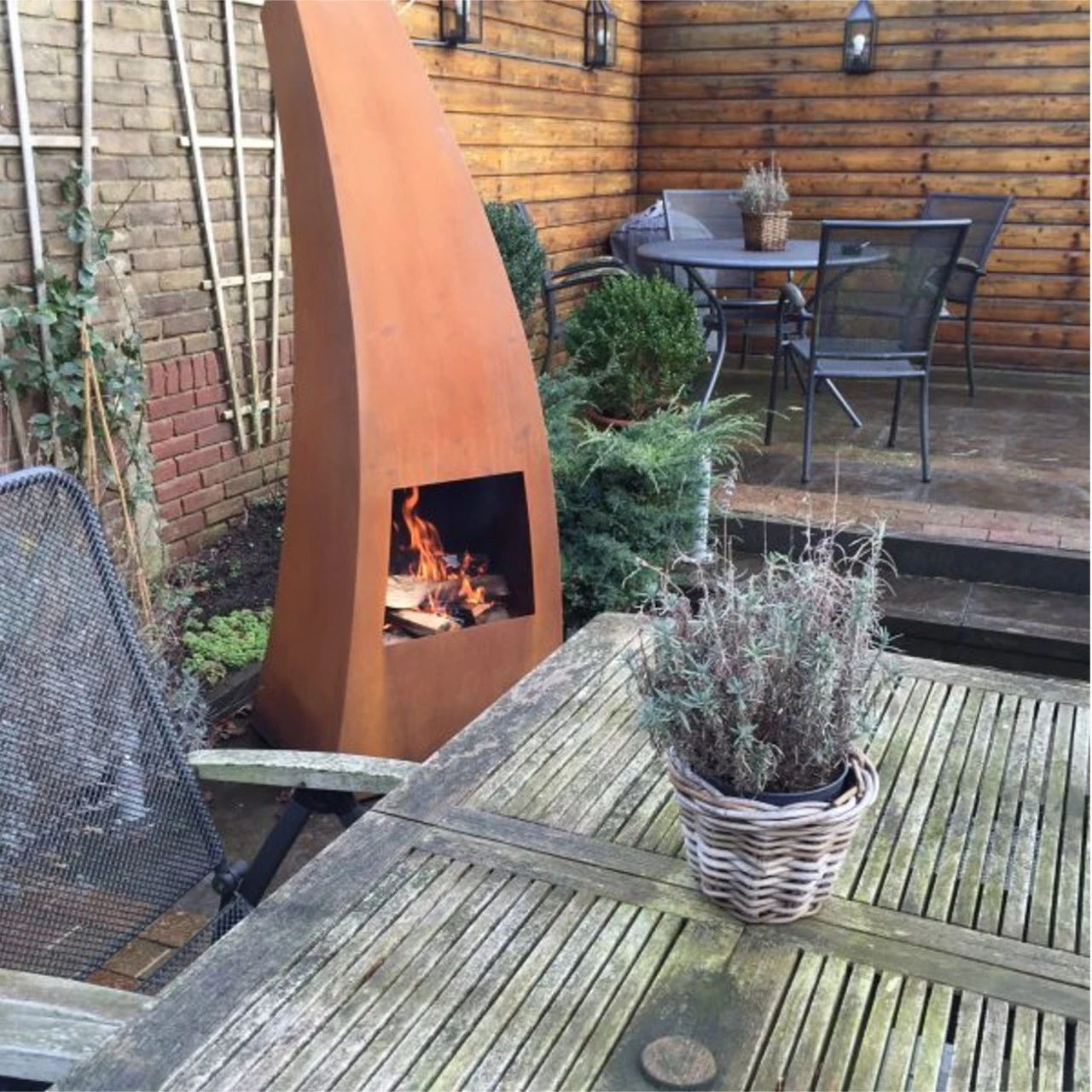 Outdoor/Garten Kamin Maca Corten – Bild 4