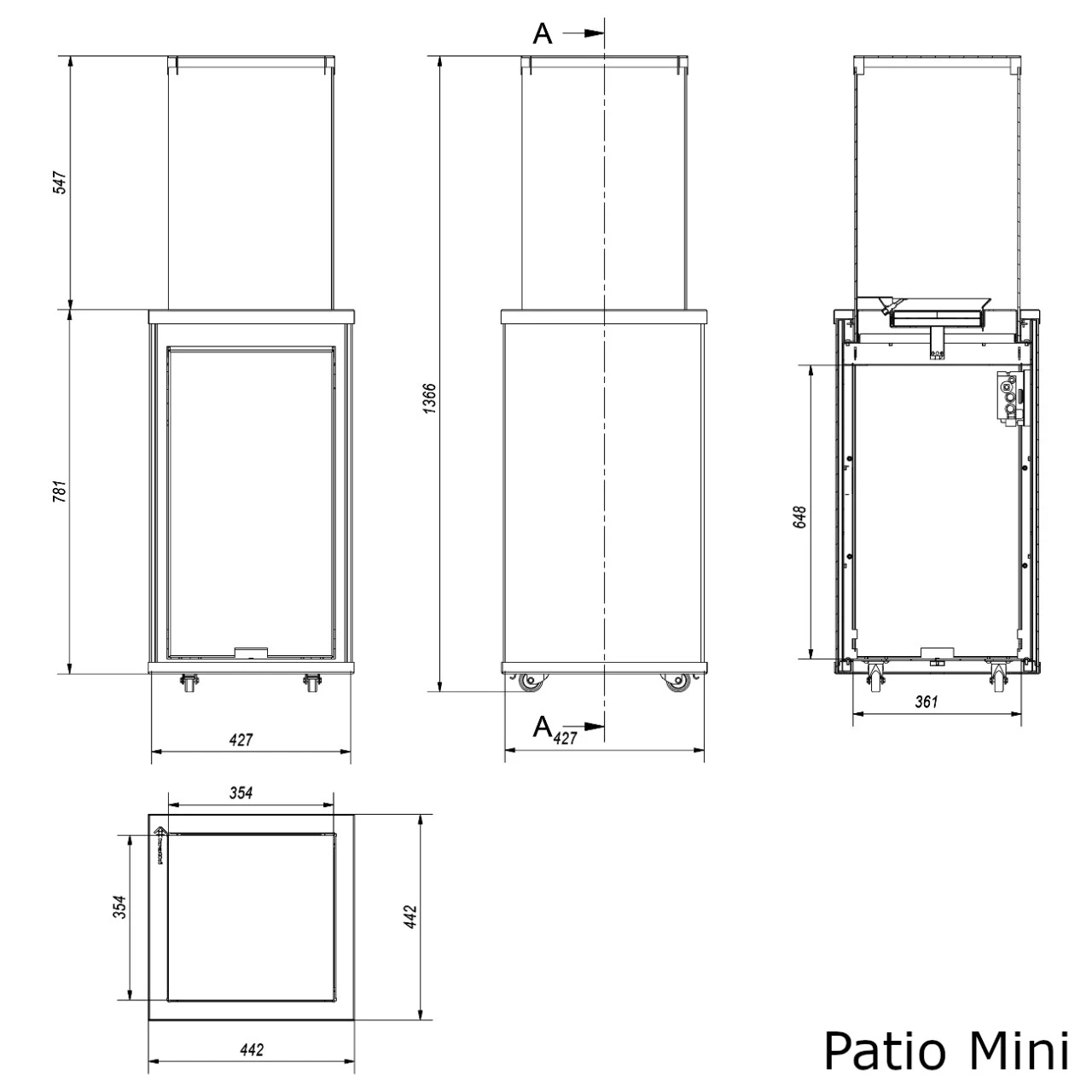 Patio Oxide Grigio Gasheizpilz Gasheizstrahler – Bild 15
