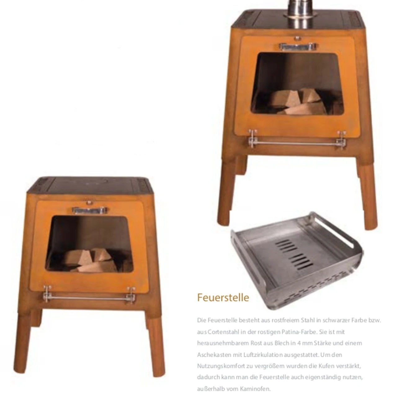 Nexo Pizza Holzofen Mit Grillplatte Cortenstahl – Bild 14