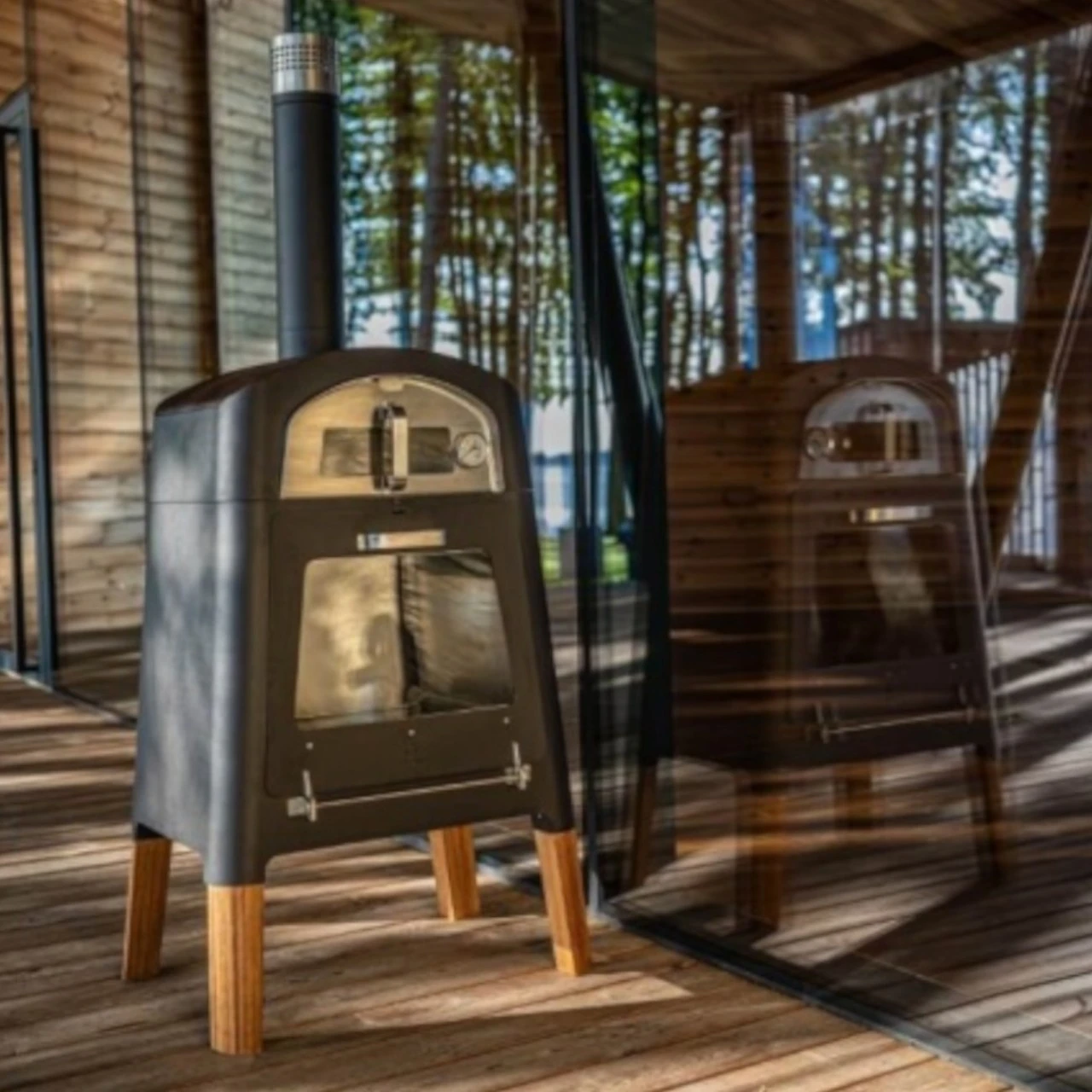 Nexo Pizza Holzofen Mit Grillplatte Schwarz – Bild 17