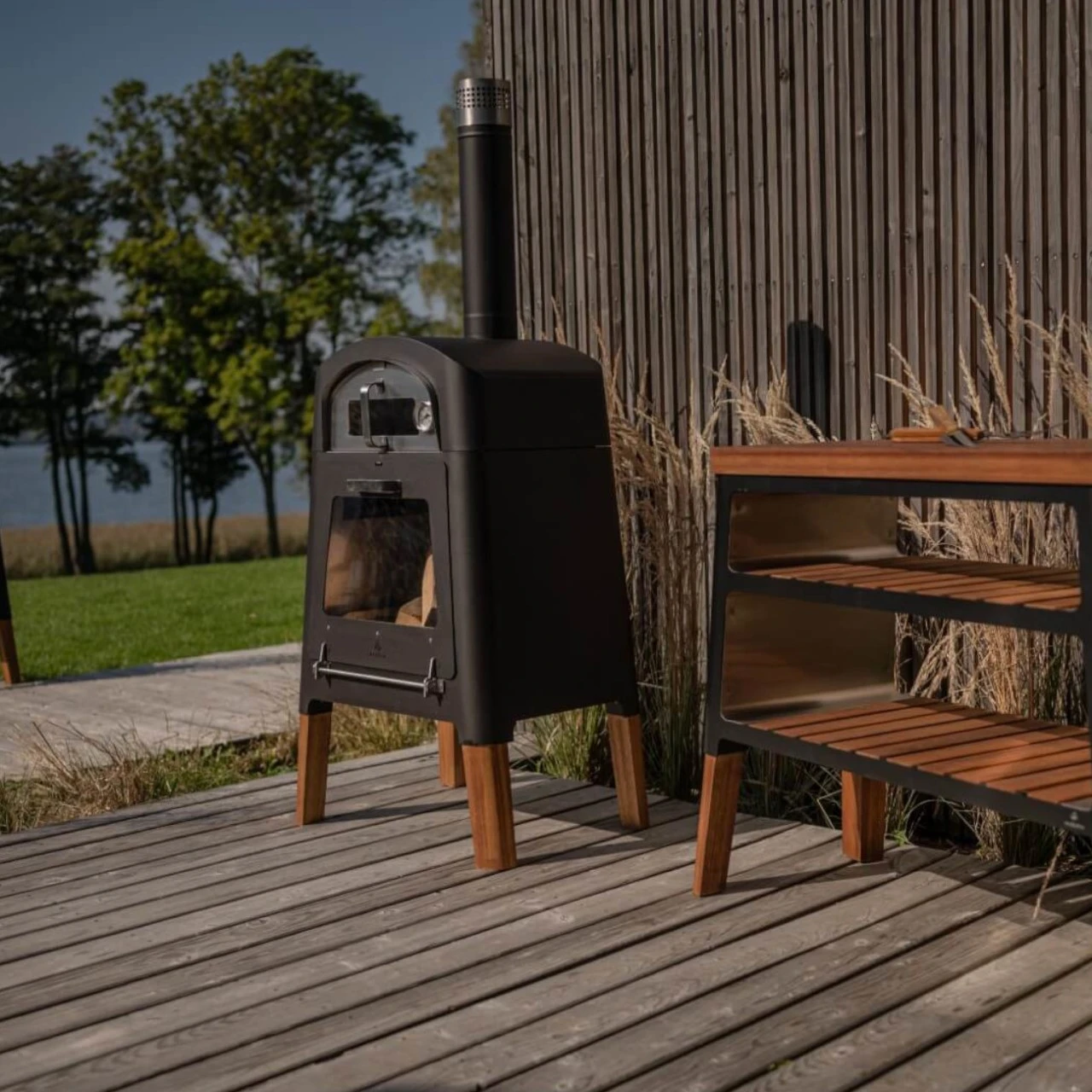 Nexo Pizza Holzofen Mit Grillplatte Schwarz – Bild 18