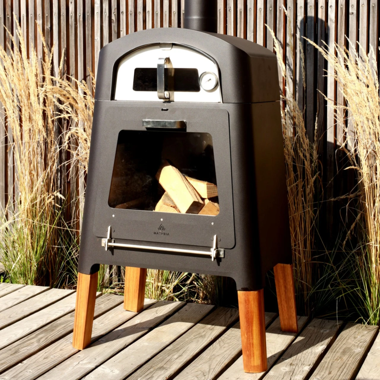 Nexo Pizza Holzofen Mit Grillplatte Schwarz – Bild 2