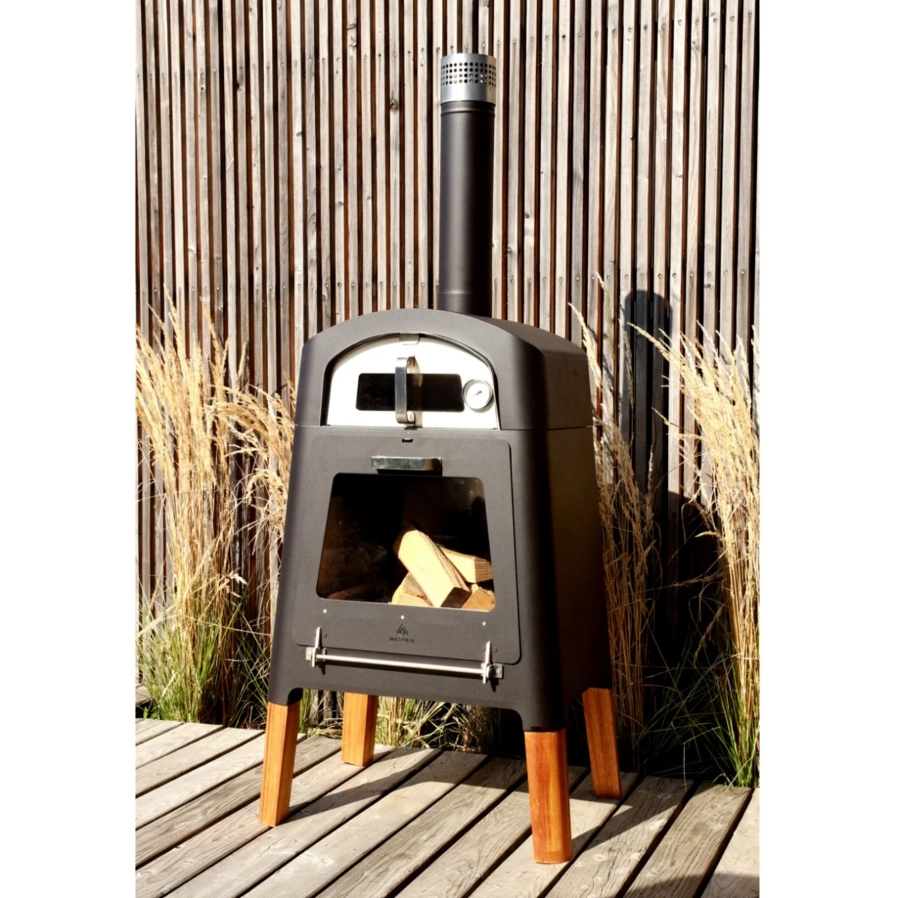 Nexo Pizza Holzofen Mit Grillplatte Schwarz – Bild 3