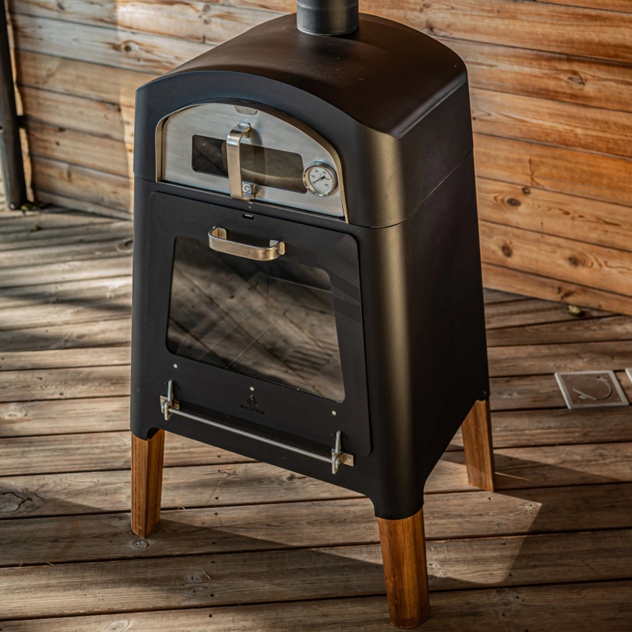 Nexo Pizza Holzofen Mit Grillplatte Schwarz – Bild 11