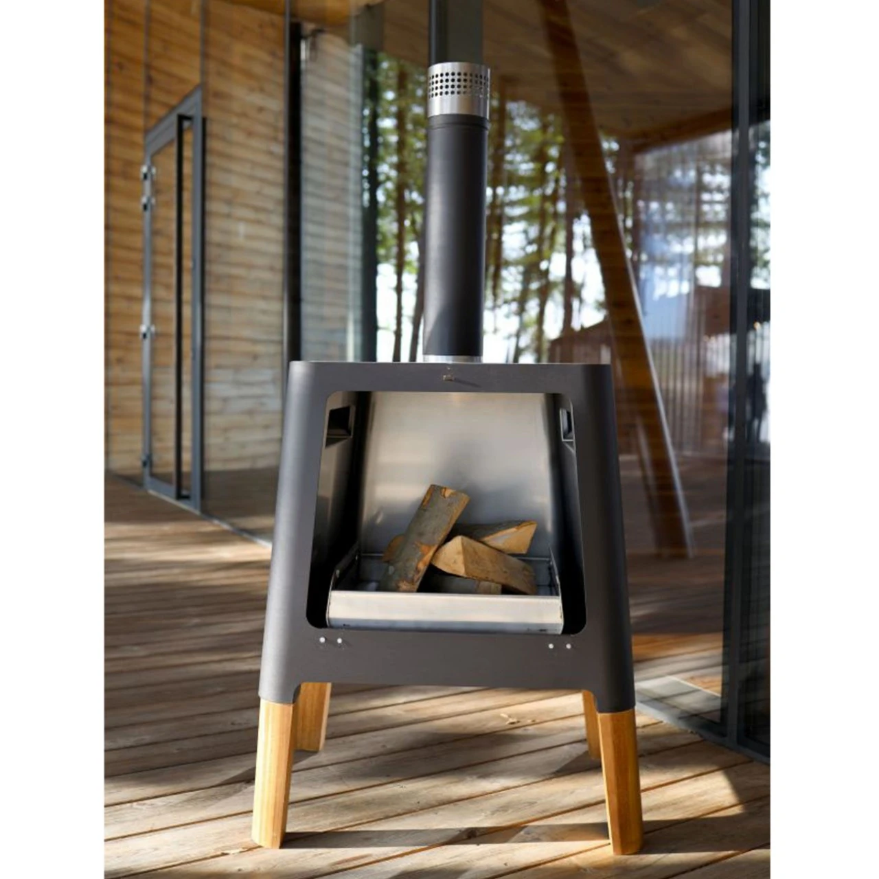 Nexo Pizza Holzofen Mit Grillplatte Schwarz – Bild 15