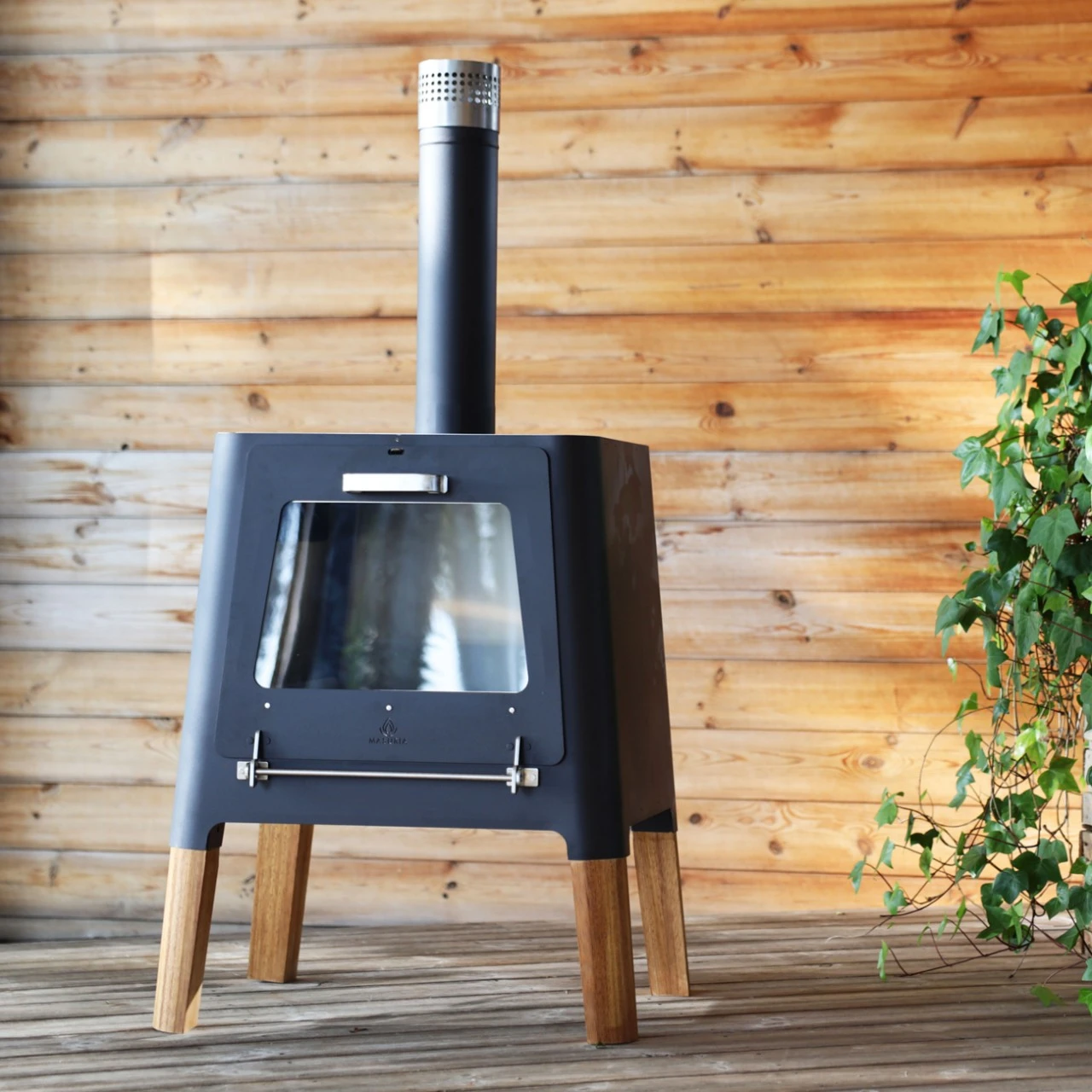 Nexo Pizza Holzofen Mit Grillplatte Schwarz – Bild 16