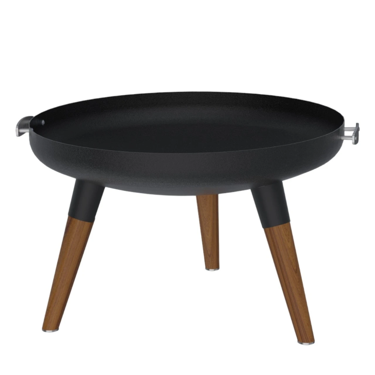 Nexo Iroko-Holz Garten Feuerschale Schwarz