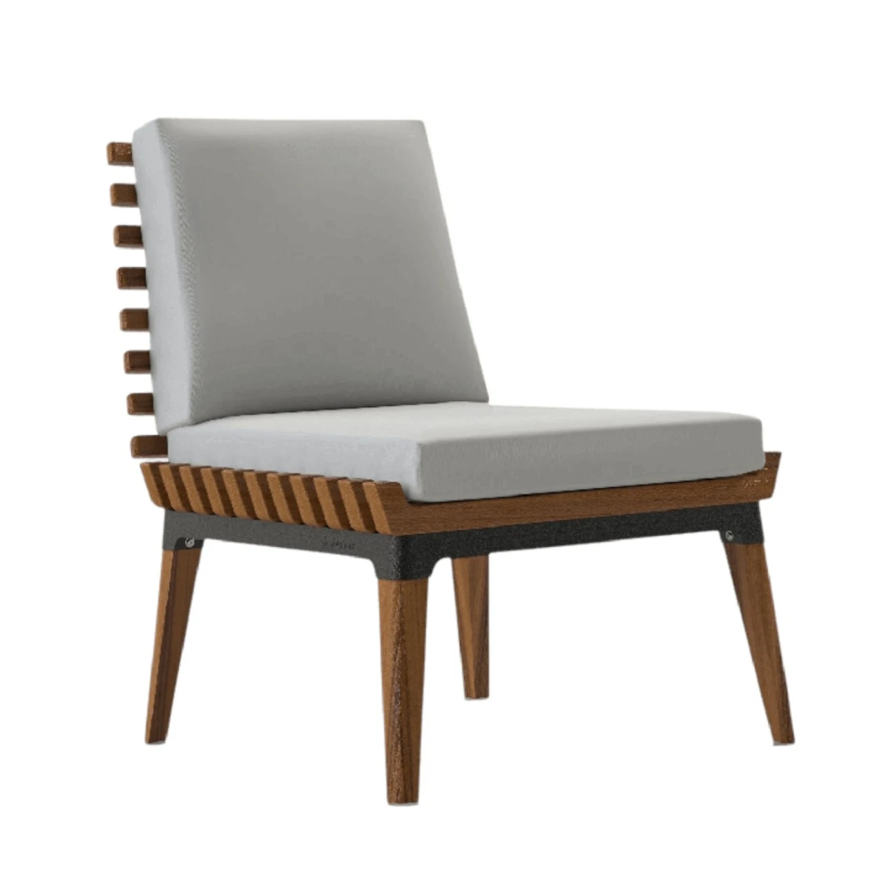 Nexo Iroko-Holz Garten Sessel Schwarz