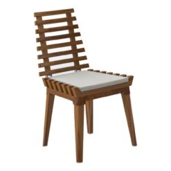 Nexo Iroko-Holz Garten Terrassen Stuhl Cortenstahl