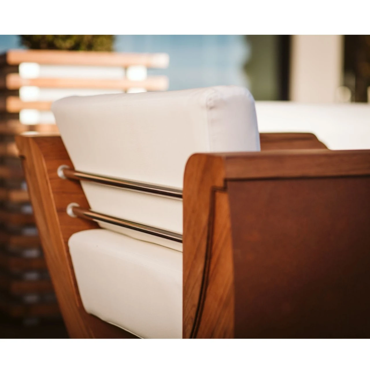 Narie Outdoor Lounge Sitzgruppe Mit Couch Tisch Cortenstahl Ice Weiß – Bild 5