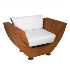 Narie Outdoor Sessel Cortenstahl Ice Weiß