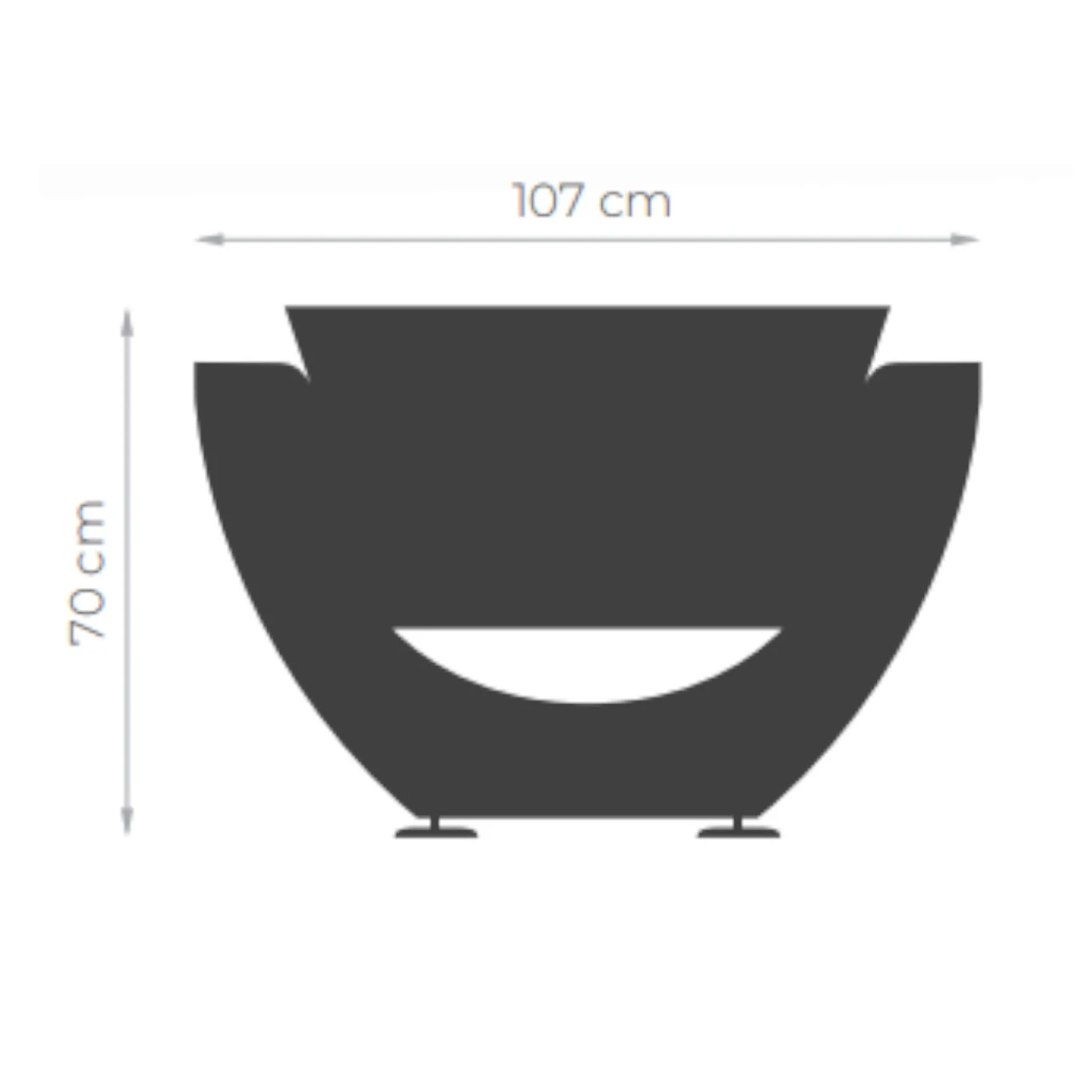 Narie Outdoor Sessel Cortenstahl Ice Weiß – Bild 8