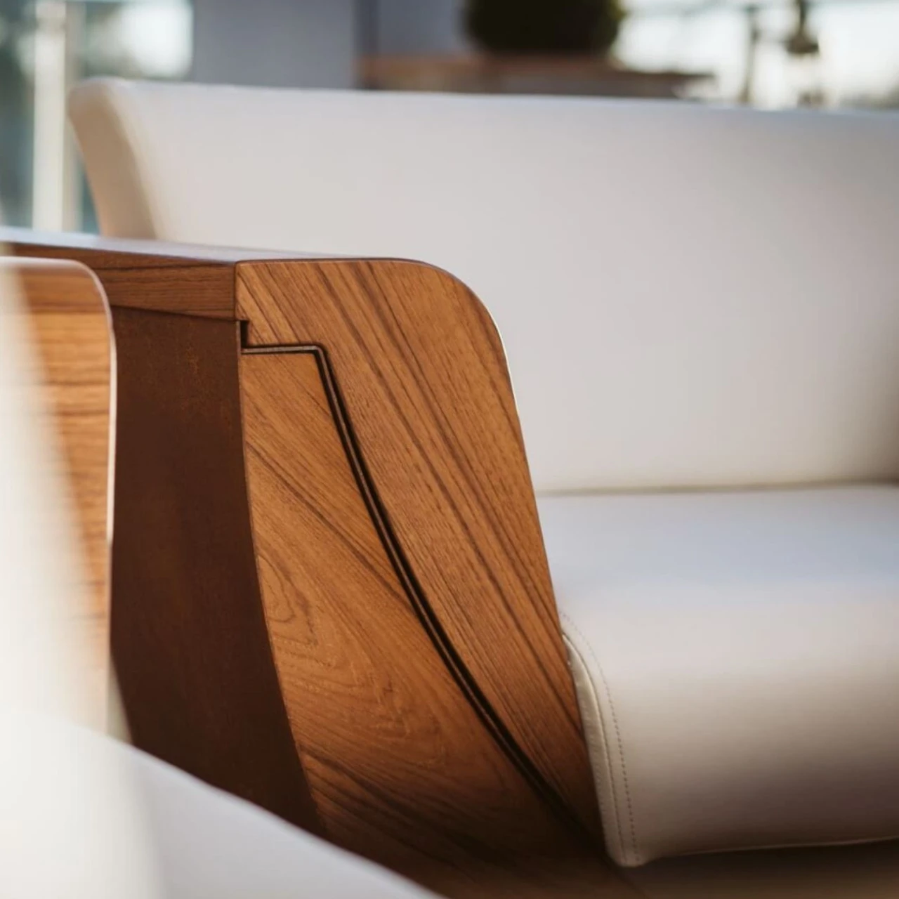 Narie Outdoor Lounge Sitzgruppe Mit Couch Tisch Cortenstahl Ice Weiß – Bild 6