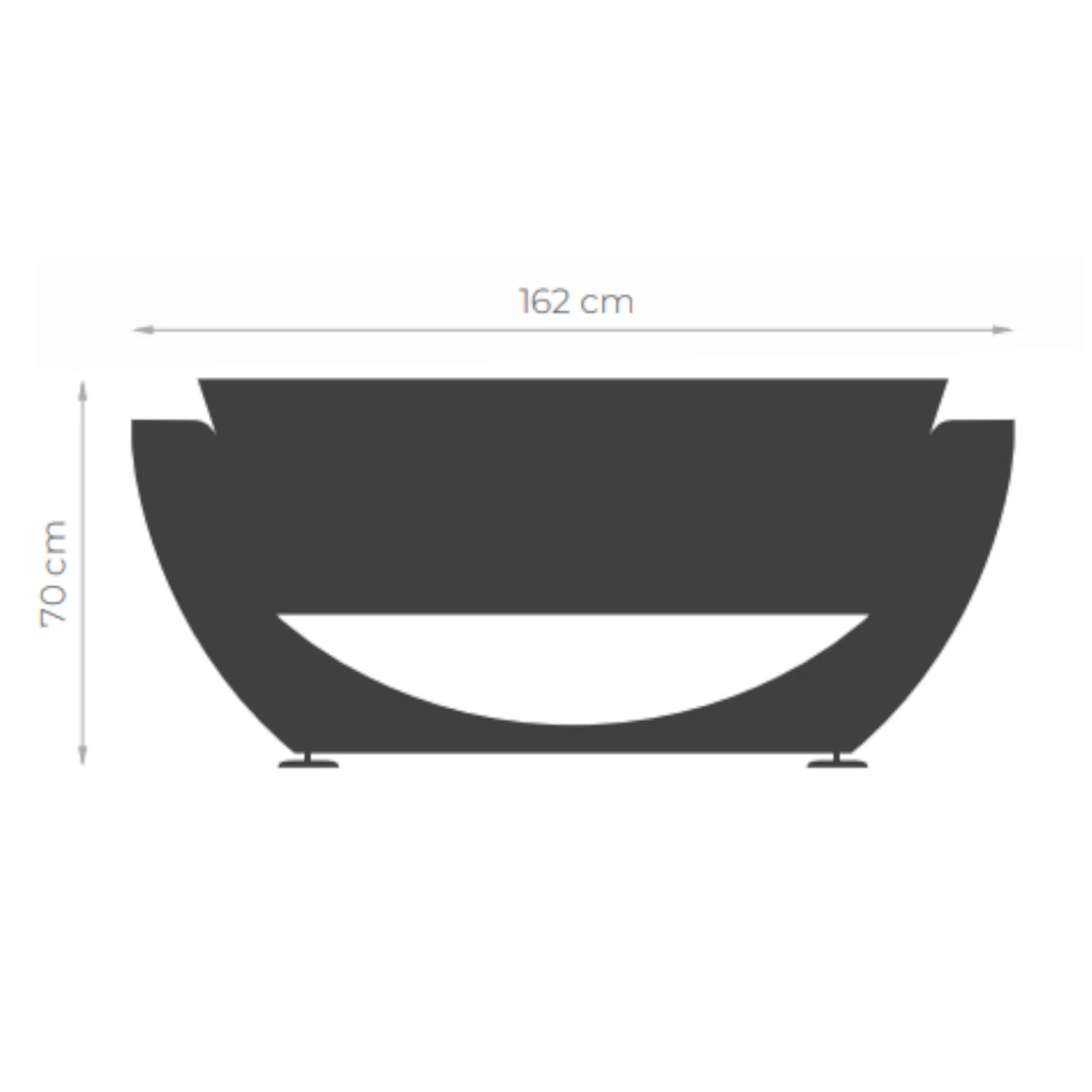 Narie Outdoor Sofa Cortenstahl Ice Weiß – Bild 7