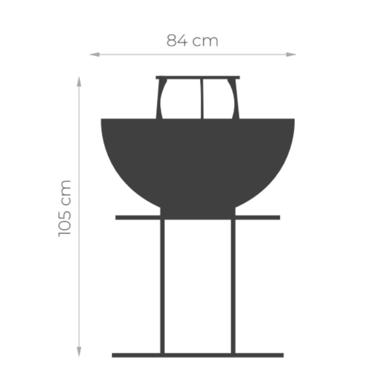 Stilo 800 Plancha Grill Gartenkamin Schwarz – Bild 13