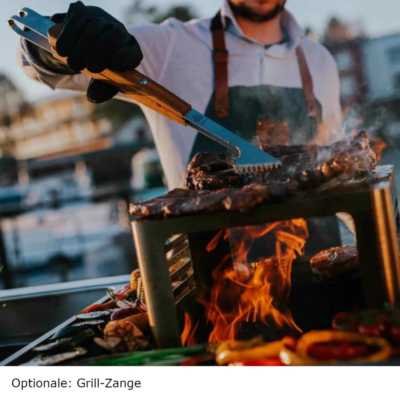 Stilo 800 Plancha Grill Gartenkamin Cortenstahl – Bild 12