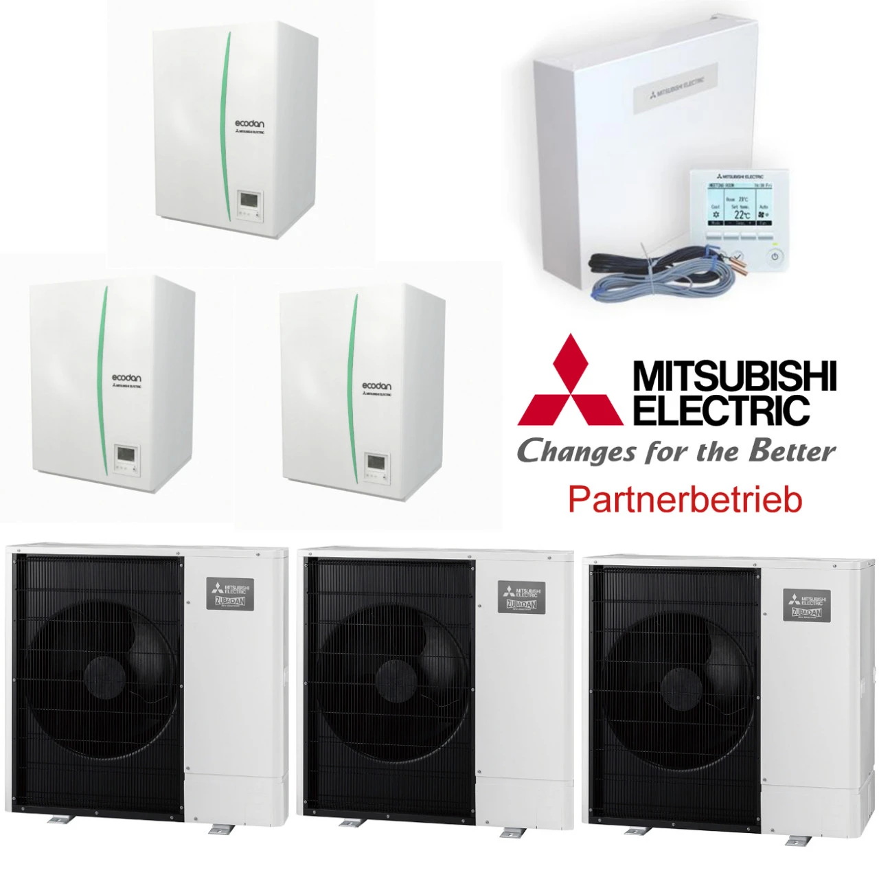 Zubadan Inverter Mit Hydromodul Kaskade Set Mit 30 Kw - SZ 3.100 Heizen