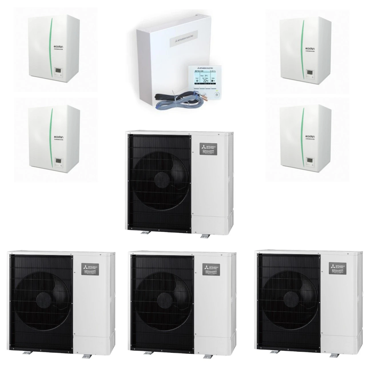 Zubadan Inverter Mit Hydromodul Kaskade Set Mit 56 Kw - SZ 4.140 Heizen