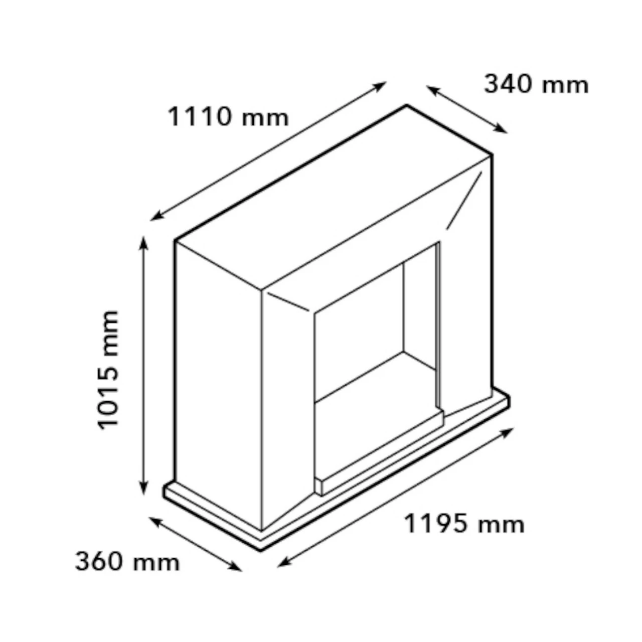 Nero Lucius Naturstein Weiß LED Kamin – Bild 5