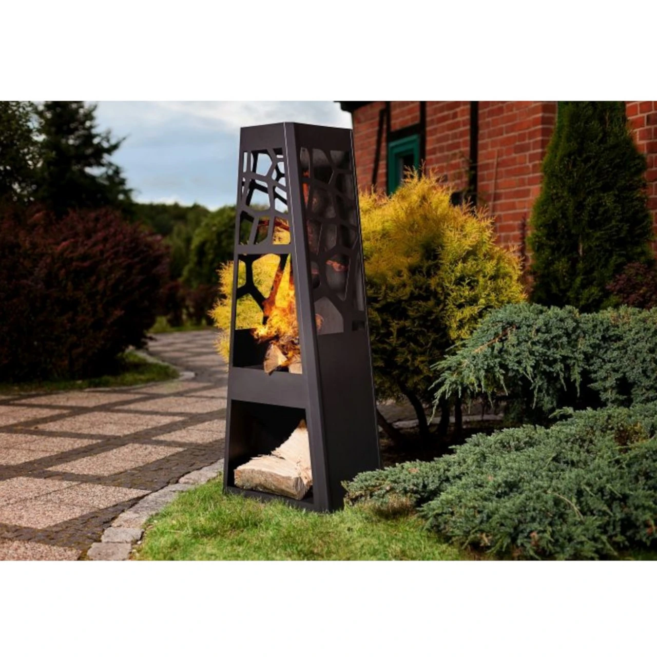 Gartenkamin / Grill BLF-01 Schwarz – Bild 4