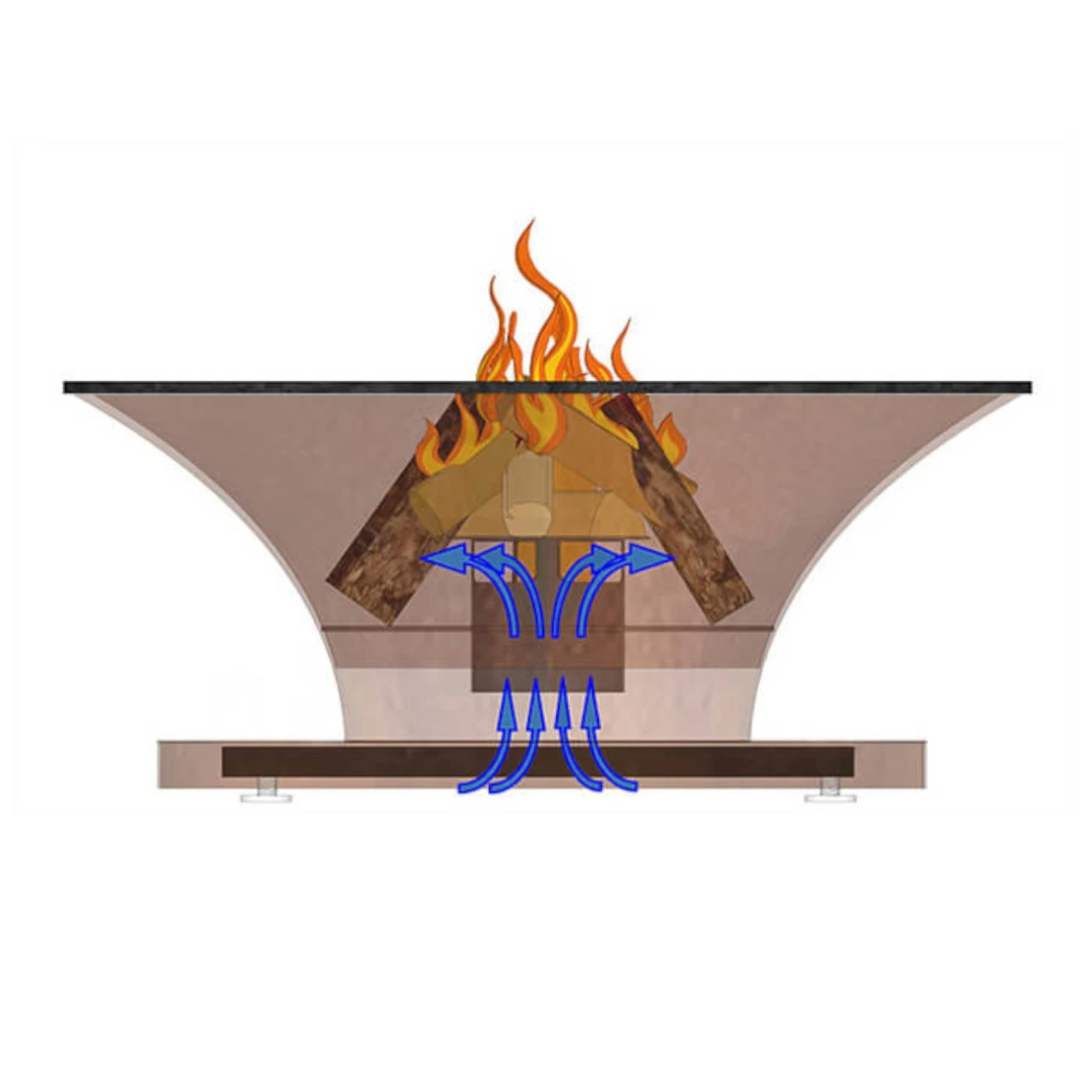 Gartenkamin Plancha Grill CIRCUS LOW Cortenstahl – Bild 4