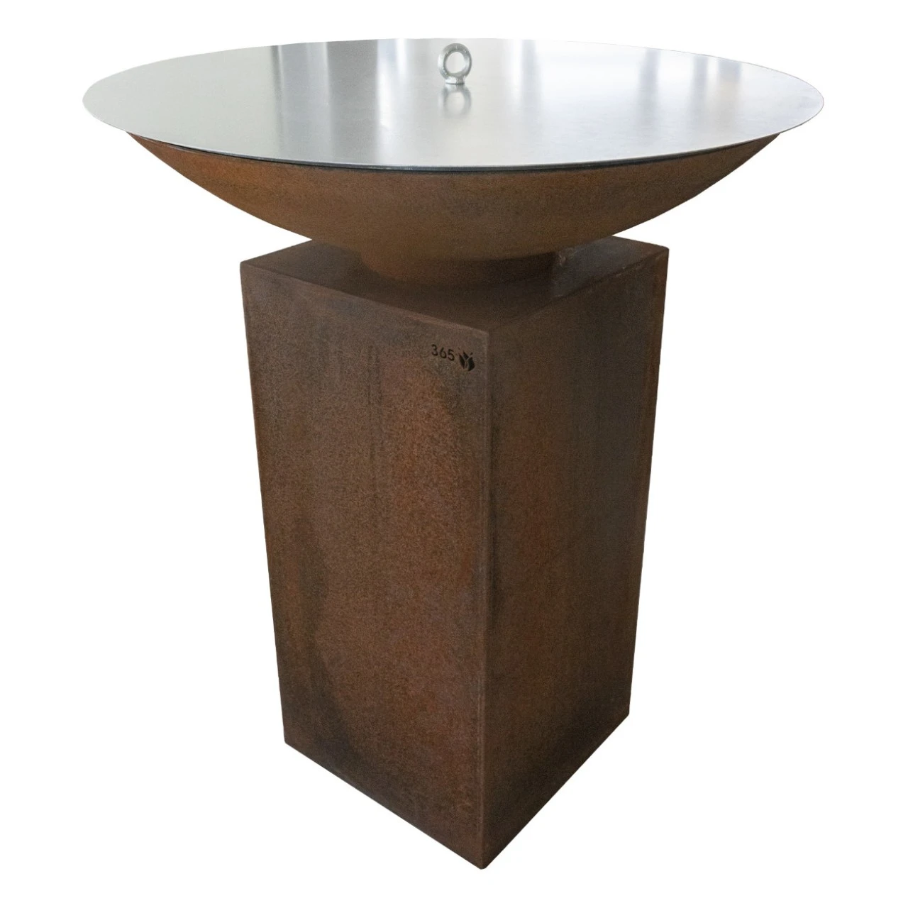 Gartenkamin Plancha Grill PIO100 Cortenstahl Mit Holzfach – Bild 11