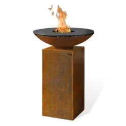 Gartenkamin Plancha Grill PIO80 Cortenstahl